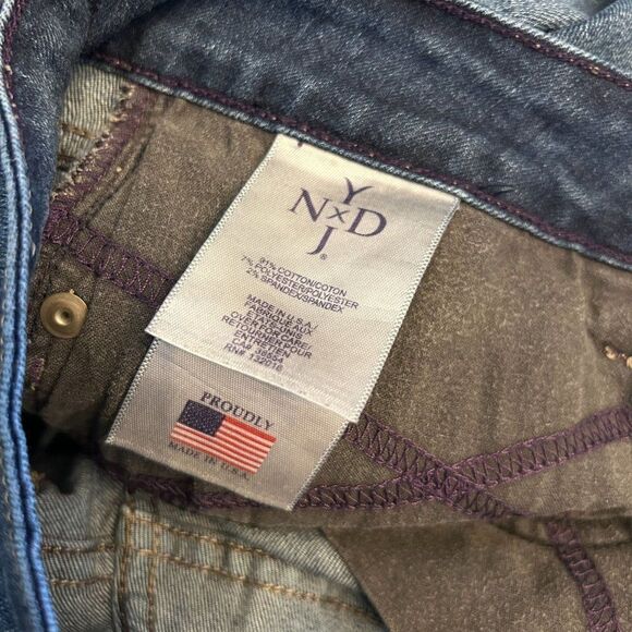 NYDJ Women's Size 6 Dark Blue Straight Leg Jeans Denim Not Your Daughters Jeans - Picture 4 of 14